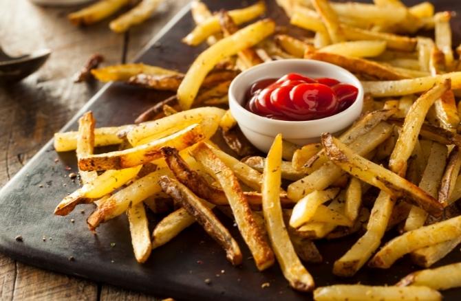 Porción de papas fritas